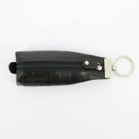 Ключница S.Quire, натуральная воловья кожа, черный, фактурная, 19x6,5 см - Ключницы
