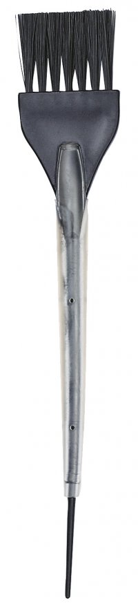 Кисть для окрашивания DEWAL, черная, с черной прямой щетиной, с силиконовой ручкой, узкая 35мм - Кисти для окрашивания