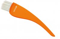 Кисть для окрашивания DEWAL, прозрачная оранжевая, с белой прямой щетиной, узкая 35мм - Кисти для окрашивания