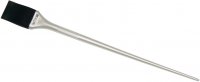 Кисть-лопатка DEWAL для окрашивания прядей, силиконовая, черная с белой ручкой, узкая 22 мм - Кисти для окрашивания