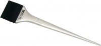 Кисть-лопатка DEWAL для окрашивания корней, силиконовая, черная с белой ручкой, узкая 44мм - Кисти для окрашивания