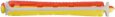 Коклюшки DEWAL, желто-красные, короткие, d 8,5 мм 12 шт/уп