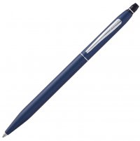 Шариковая ручка Cross Click в блистере, с доп. гелевым стержнем черного цвета. Цвет - матовый синий - Шариковые ручки 