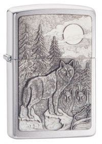 Зажигалка ZIPPO Classic с покрытием Brushed Chrome, латунь/сталь, серебристая, матовая, 36x12x56 мм - Зажигалки - цена и заказ в Москве и Санкт-Петербурге, интернет-магазин ZaUglom