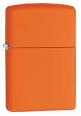 Зажигалка ZIPPO Classic с покрытием Orange Matte, латунь/сталь, оранжевая, матовая, 36x12x56 мм