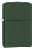 Зажигалка ZIPPO Classic с покрытием Green Matte, латунь/сталь, зелёная, матовая, 36x12x56 мм