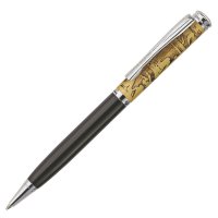 Шариковая ручка Pierre Cardin GAMME, цвет - черный/ колпачок "античное золото". Упаковка E-1 - Шариковые ручки