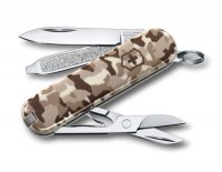Нож-брелок VICTORINOX Classic SD "Desert Camouflage", 58 мм, 7 функций, бежевый камуфляж - Карманные 58 мм