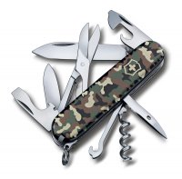 Нож перочинный VICTORINOX Climber, 91 мм, 14 функций, зелёный камуфляж - Армейские 91/93 мм