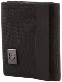 Бумажник VICTORINOX Lifestyle Accessories 4.0 Tri-Fold Wallet, чёрный, нейлон, 9x3x10 см - Дорожные аксессуары