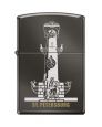 Зажигалка ZIPPO Ростральная колонна, латунь/сталь с покрытием Black Ice®, чёрная, 36x12x56 мм
