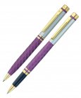 Набор: ручка шариковая + роллер Pierre Cardin PEN and PEN, корпус: латунь, лак.  Е