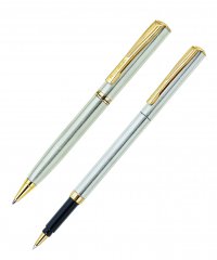 Набор: ручка шариковая + роллер Pierre Cardin PEN and PEN, корпус: латунь - Наборы