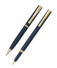 Набор: ручка шариковая + роллер Pierre Cardin PEN and PEN, корпус: латунь,матовое покрытие.