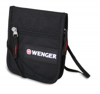 Кошелёк на шею  WENGER «NECK WALLET» цв. черн./красн., полиэстер 600D, 10х3х17 см - Кошельки