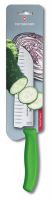 Нож сантоку VICTORINOX SwissClassic, рифлёное лезвие, 17 см, зеленый - Нож сантоку