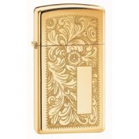 Зажигалка узкая Slim Brass Venetian  - Зажигалки - цена и заказ в Москве и Санкт-Петербурге, интернет-магазин ZaUglom